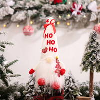 Vánoční LED skřítek 36 cm - "HO HO HO"