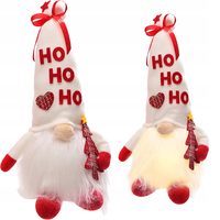 Vánoční LED skřítek 36 cm - "HO HO HO"