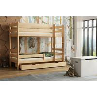 Dětská patrová postel z masivu GABI se šuplíkem - OLŠE - 160x80 cm + MATRACE