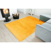 Dětský plyšový koberec MAX - hořčicově žlutý