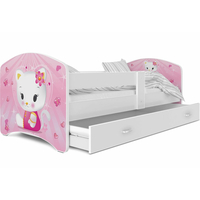 Dětská postel LUCY se šuplíkem - 140x80 cm - HELLO KITTY