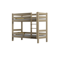 Dětská patrová postel z masivu GABI - 160x80 cm - bílá se zelenými šuplíky + MATRACE