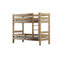 Dětská patrová postel z masivu GABI - 160x80 cm - bílá se zelenými šuplíky + MATRACE