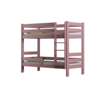 Dětská patrová postel z masivu GABI - 160x80 cm - bílá se zelenými šuplíky + MATRACE