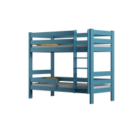 Dětská patrová postel z masivu GABI - 160x80 cm - bílá se zelenými šuplíky + MATRACE