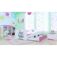 Dětská postel pro DVA (s výsuvným lůžkem) 180x90 cm - SLON A MOTÝLCI