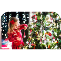 Vánoční závěsná ozdoba na stromeček - SKŘÍTEK - 16 cm - šedý s červenou hvězdou