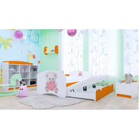 Dětská postel pro DVA (s výsuvným lůžkem) 180x90 cm - MEDVÍDEK SE SRDÍČKEM