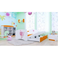 Dětská postel pro DVA (s výsuvným lůžkem) 180x90 cm - VÍLA A SRDÍČKO