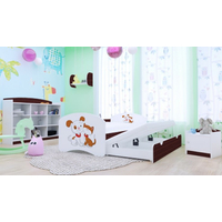 Dětská postel pro DVA (s výsuvným lůžkem) 160x80 cm - PEJSEK A KOČIČKA