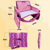 Dětský multifunkční cestovní stoleček s kreslící tabulí - růžový