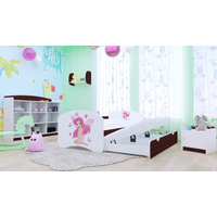 Dětská postel pro DVA (s výsuvným lůžkem) 160x80 cm - VÍLA A MOTÝLCI