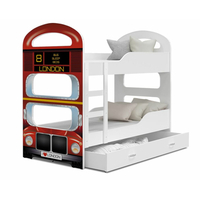 Dětská patrová postel Dominik Q - 160x80 cm - LONDON BUS