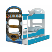 Dětská patrová postel Dominik Q - 190x80 cm - PIRÁTI