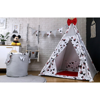 Dětský stan TEEPEE (TÝPÍ) EXCLUSIVE s doplňky - MYŠKA MINNIE - červený