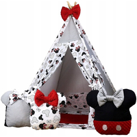 Dětský stan TEEPEE (TÝPÍ) EXCLUSIVE s doplňky - MYŠKA MINNIE - červený