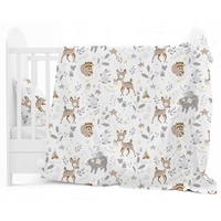 Dětské bavlněné povlečení do postýlky 135x100 cm BABYMAM PREMIUM - Srneček a přátelé
