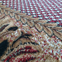 Kusový koberec ALPHA Flower - hnědý/červený