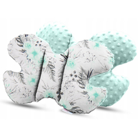Oboustranné hnízdečko (kokon) pro miminko - BABYMAM PREMIUM set 7v1 - Mátové květy v zahradě s mátovou minky