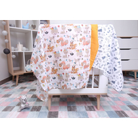 Dětské mušelínové pleny BABYMAM PREMIUM 70x75 cm - sada 3 ks - Srnečka a zvířátka