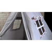 Dětský stan TEEPEE (TÝPÍ) KRÁLÍČCI s doplňky - šedý