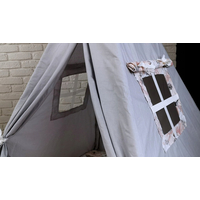 Dětský stan TEEPEE (TÝPÍ) PIVOŇKY s doplňky - šedý
