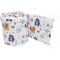 Ochranný mantinel do postýlky 180x30 cm BABYMAM PREMIUM - Boho zvířátka