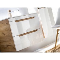 Sestava koupelnového nábytku BÁRA 40 cm s úzkou umyvadlovou skříňkou vč. keramického umyvadla bez přepadu