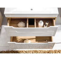 Sestava koupelnového nábytku BÁRA 40 cm s úzkou umyvadlovou skříňkou vč. keramického umyvadla bez přepadu