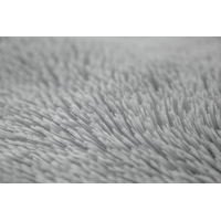 Plyšový kulatý koberec SOFT 70 cm - šedý