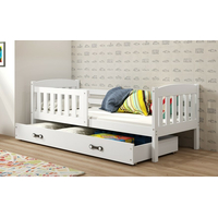 Dětská postel KUBÍK se šuplíkem 200x90 cm - bílá