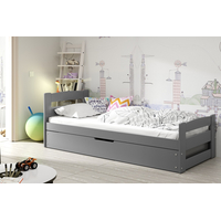 Dětská postel ERNIE s úložným prostorem 200x90 cm - grafitová
