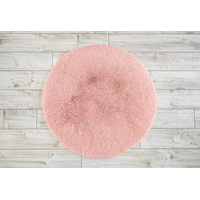 Plyšový kulatý koberec SOFT 70 cm - růžový