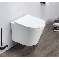 Závěsné WC MEXEN RICO RIMLESS - bílé matné + Duroplast sedátko, 30724001