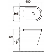 Závěsné WC MEXEN RICO RIMLE  - bílé matné + Duroplast sedátko, 30724001