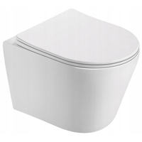 Závěsné WC MEXEN RICO RIMLE  - bílé matné + Duroplast sedátko, 30724001