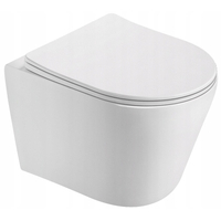 Závěsné WC MEXEN RICO RIMLESS - bílé matné + Duroplast sedátko, 30724001