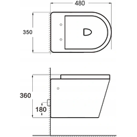 Závěsné WC MEXEN TEO RIMLESS - světle šedé matné + Duroplast sedátko, 30854061