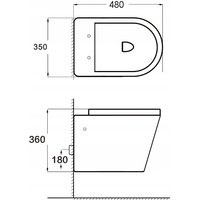 Závěsné WC MEXEN TEO RIMLE  - světle šedé matné + Duroplast sedátko, 30854061