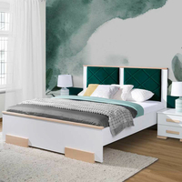Postel ZARA 200x160 cm bílá/přírodní buk