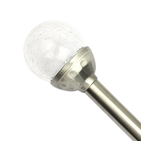 Zahradní LED solární lampa do země BALL 35x6 cm - stříbrná