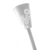Zahradní LED solární lampa do země BUTTERFLY 37x7,5 cm - bílá