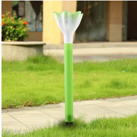 Zahradní LED solární lampa do země FLOWER 31x6 cm - zelená