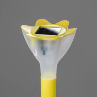 Zahradní LED solární lampa do země FLOWER 31x6 cm - žlutá