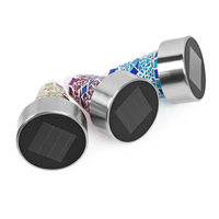 Zahradní LED solární lampa do země MOZAIK 39x7,5 cm - fialová