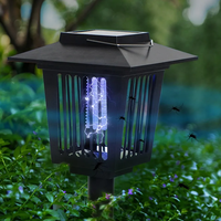 Zahradní LED solární lampa do země REPEL 57x15 cm - lapač hmyzu - černá
