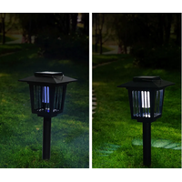 Zahradní LED solární lampa do země REPEL 57x15 cm - lapač hmyzu - černá