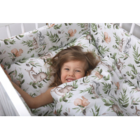 Dětské bavlněné povlečení do postýlky 120x90 cm BABYMAM PREMIUM - Zelená paseka