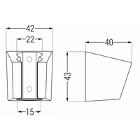 Držák sprchy MAXMAX MEXEN - hranatý - chromový, 79353-00