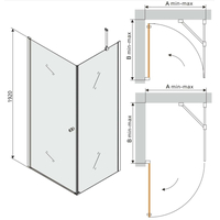 Sprchový kout MEXEN PRETORIA 75x70 cm - 852-075-070-01-00